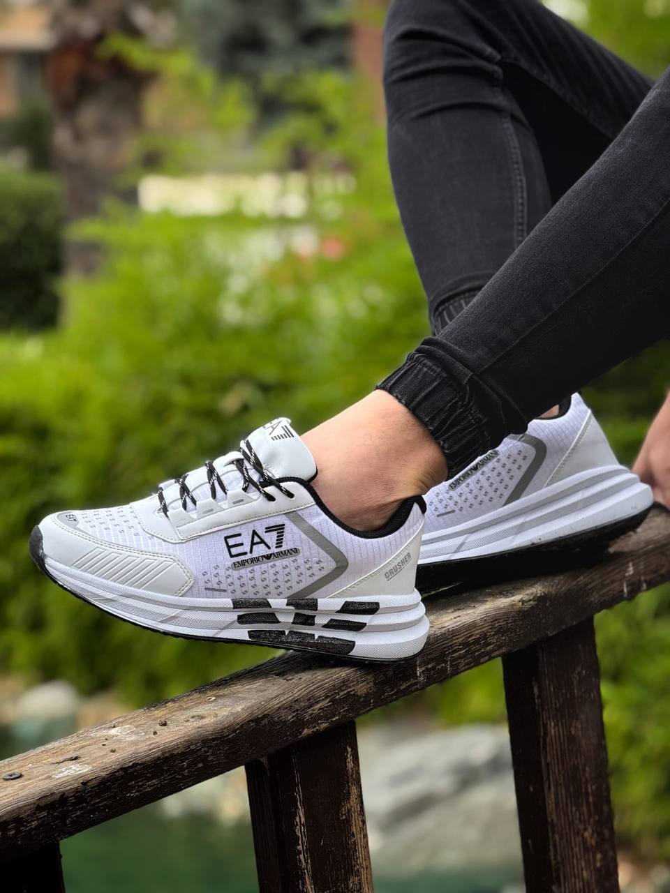 Мъжки EA7-Emporio Armani 002 цвят: черно-бял. Код 1019