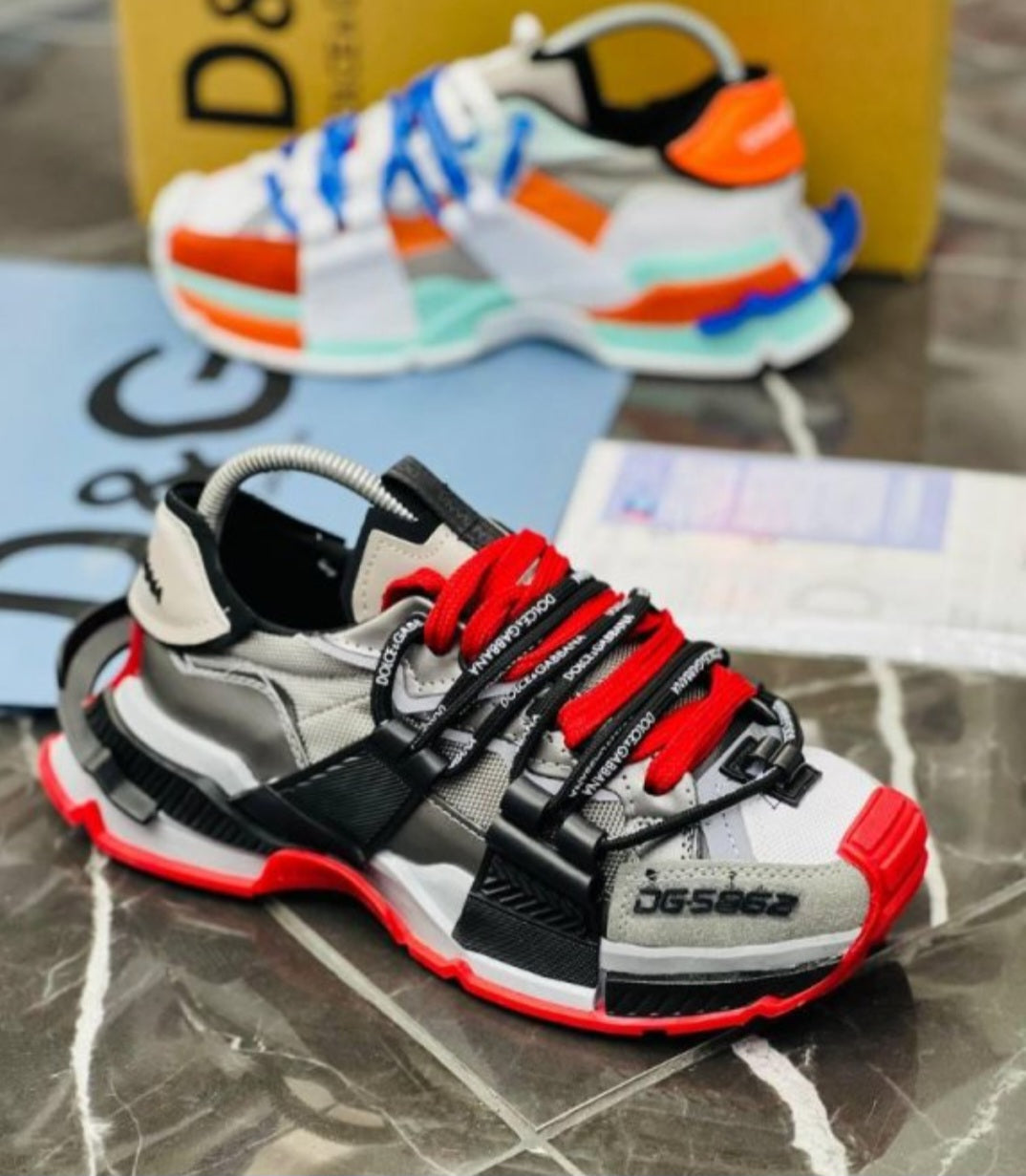 Мъжки сникърси- Dolce&Gabbana- черно, сиво и червено код 121209